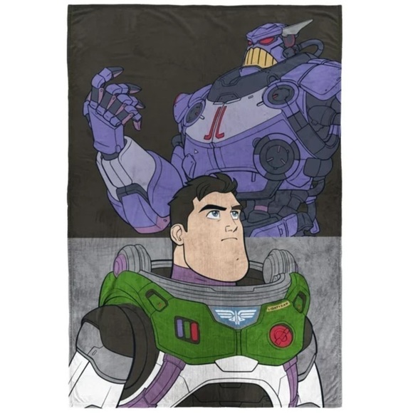 💋 New Boys Buzz Lightyear Inner Space Kids Blanket, 62 x 90, Microfiber, Gray - Picture 5 of 8